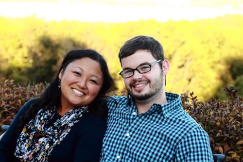 Sarah and Toby smiling together