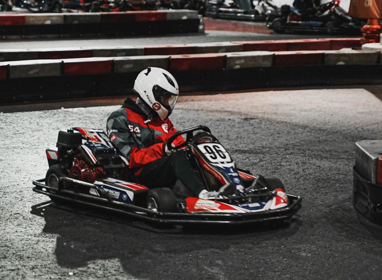 photo of someone in a go-kart