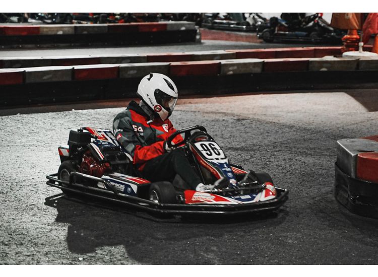 photo of someone in a go-kart