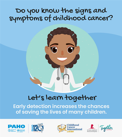 Do you know the signs and symptoms of childhood cancer? Let's learn together. Early detection increases the chances of saving the lives of many children.