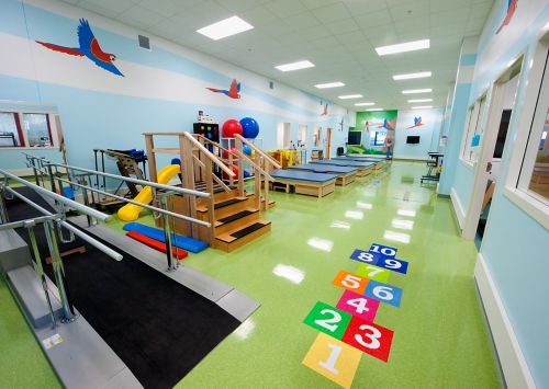 Picture of a rehabilitation services facility in a pediatric hospital