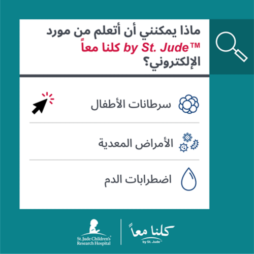 تم تحديث مورد كلنا معاً by St. Jude™ الإلكتروني لدعم المزيد من العائلات التي تواجه أمراضاً خطيرة في مرحلة الطفولة.