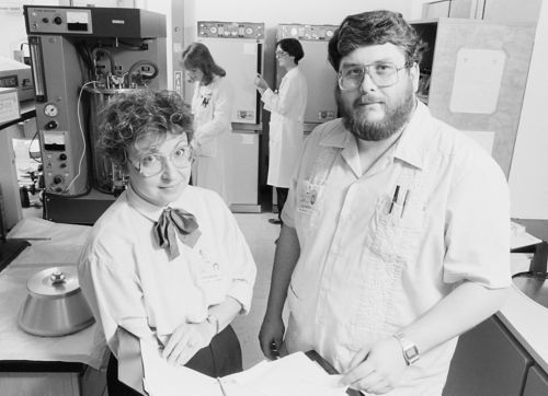Suzanne Jackowski, PhD, and Charles O. Rock, PhD, in 1985