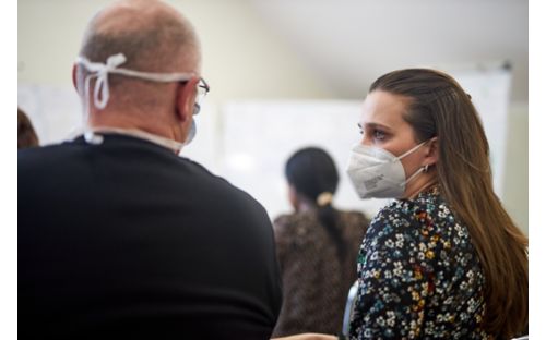 Marta Salek, M.D., at work at the Unicorn Marian Wilemski Clinic in Poland.