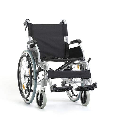 A standard wheelchair is pre-made with set features.