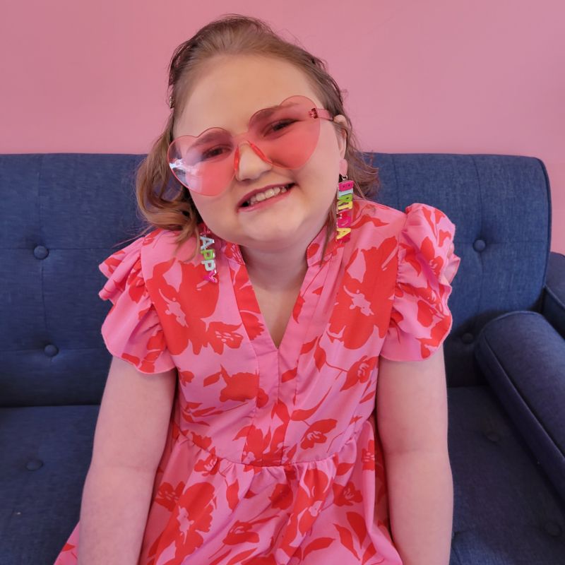 Olivia Thatcher dances and celebrates her 13th birthday with all-pink decorations.