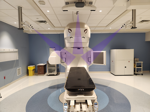 Surface guided radiation therapy machine with cameras 