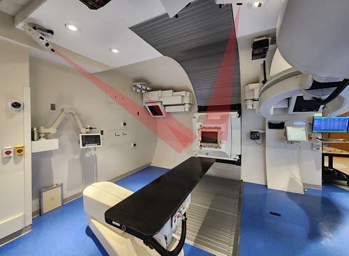 Surface guided radiation therapy machine with cameras