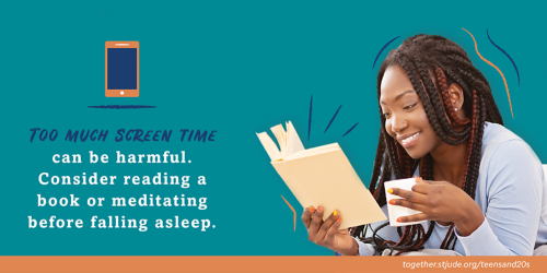 Too much screen time can be harmful. Consider reading a book or meditating before falling asleep.