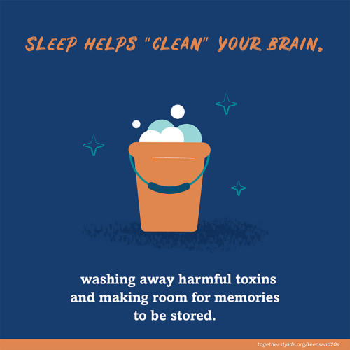 Sleep helps "clean" your brain, washing away harmful toxins and making room for memories to be stored.