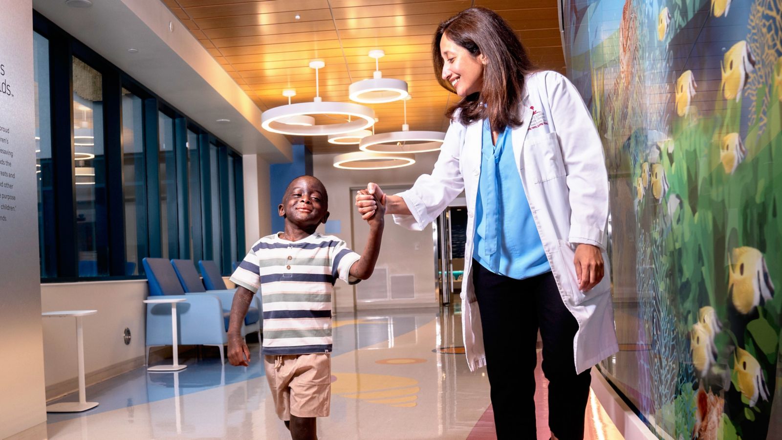 Patient-centered care in action as St. Jude staff engage with a child