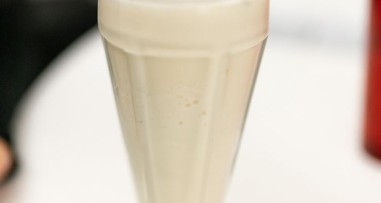 photo of milkshake with cherry on top