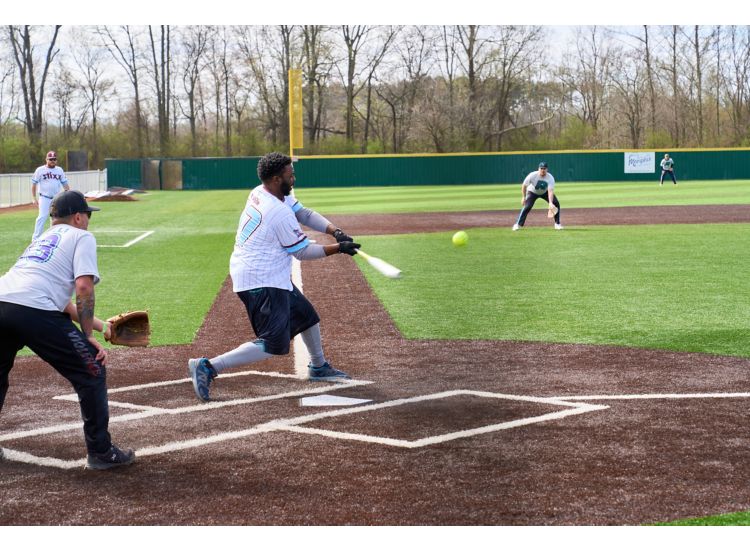 Image of a man playing baseball