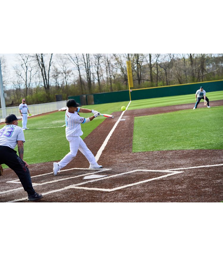 image of man batting in a baseball game