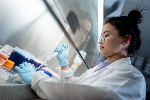 woman in lab