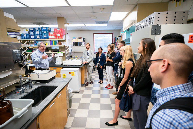 Participants touring one of our laboratories.