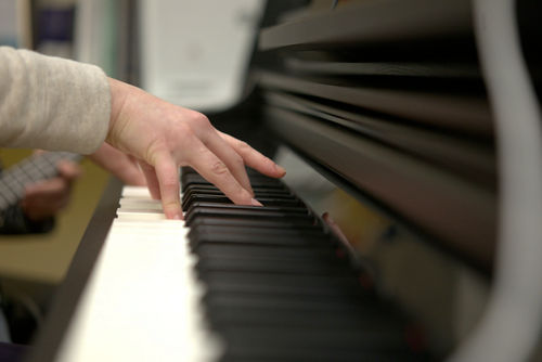 Playing piano