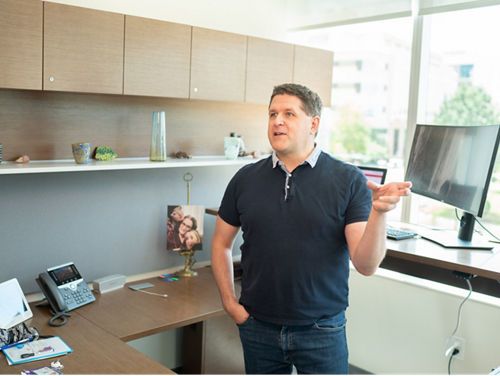 photo of David Solecki in his office