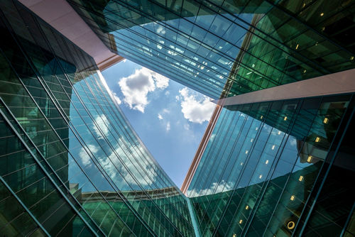 ARC buildings looking up to the sky