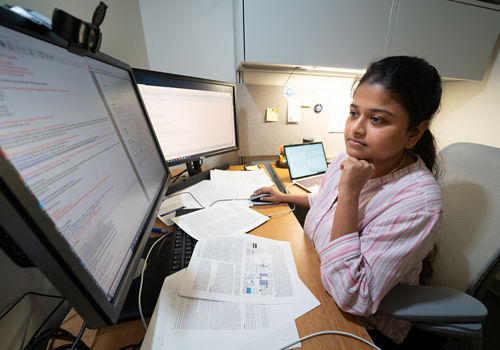 woman at computer