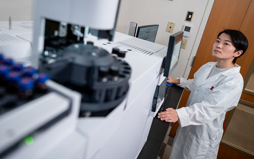 staff member working in lab