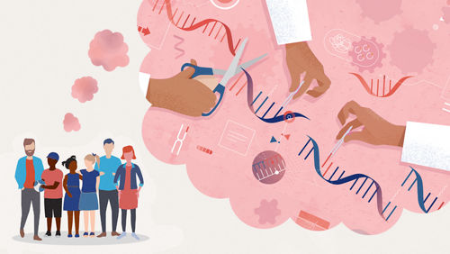 illustration of gene editing