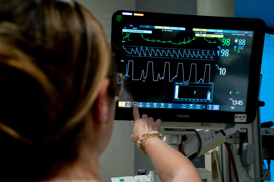medical monitoring device at St. Jude