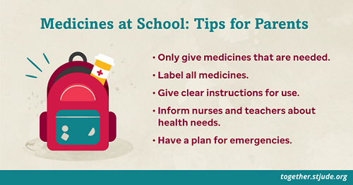 Medicines at school: tips for parents