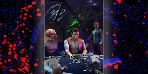 illustration of Star Wars characters at poker table