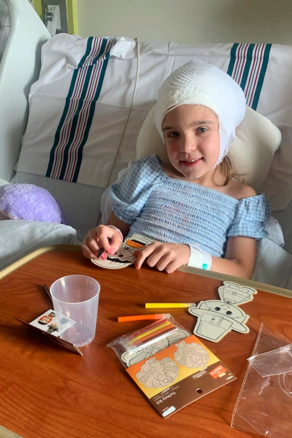 Olivia, a 9-year-old patient at St. Jude