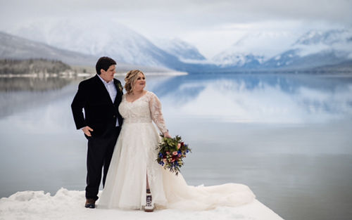 Alexandra Boyd, RN, and her husband on their wedding day.  