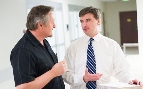 Photo of Kevin Krull, PhD (left), and Greg Armstrong, MD, MSCE