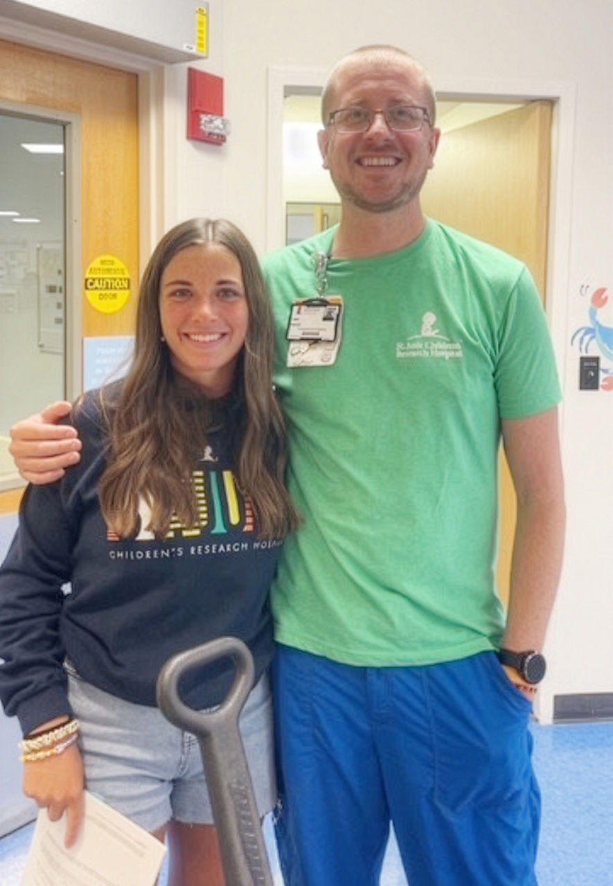 Bella and her chemotherapy nurse