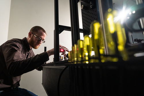 Daniel Terry in the lab