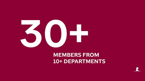 30+ members from 10+ departments