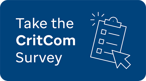 Take the CritCom Survey graphic