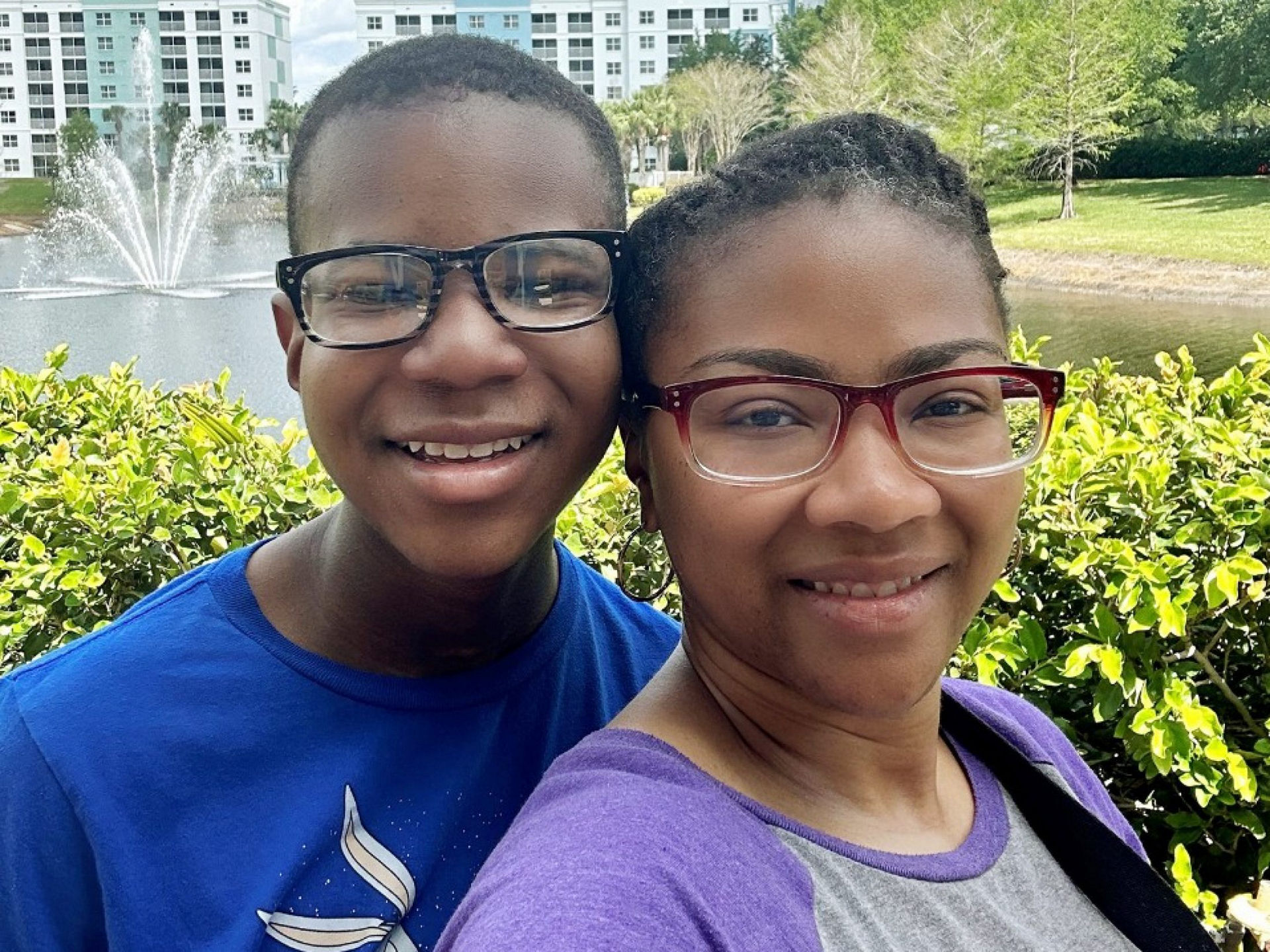 Ethan and his mother Kamala