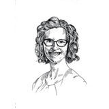 line sketch of Amanda Green