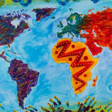 Colorful map of the world. 