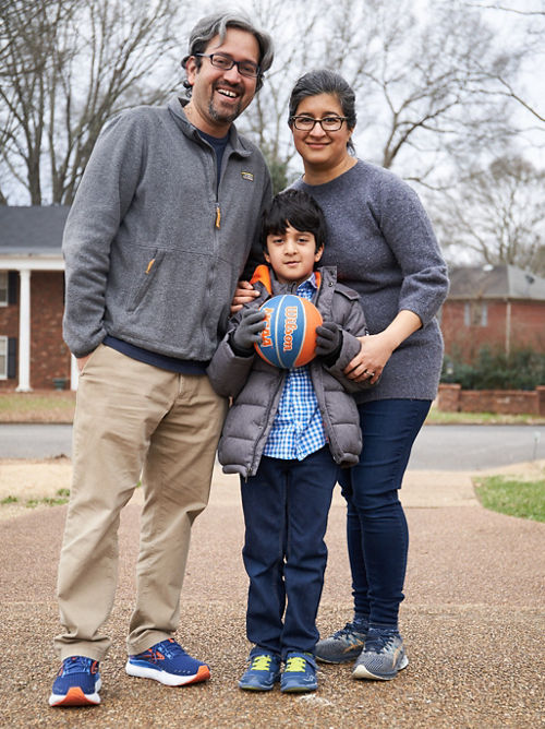 Madan Babu, wife and son