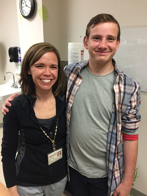 Michael and his audiologist