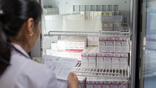 woman in pharmacy