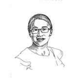 line sketch of Chenchen Sun