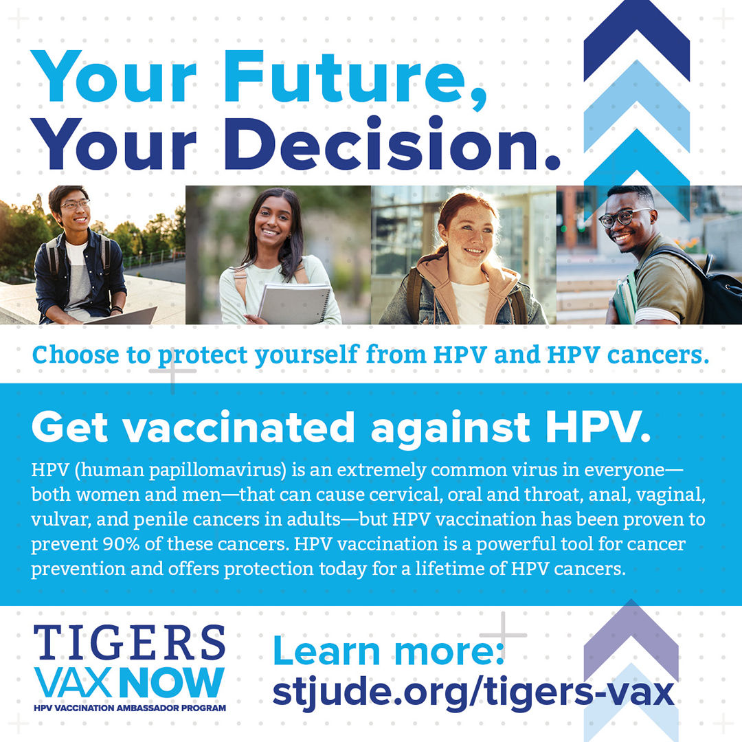 social media image for Tigers Vax campaign