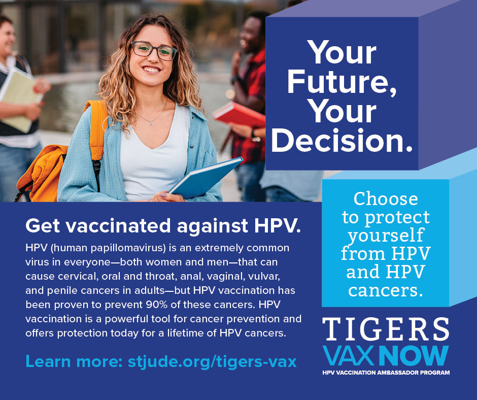 social media image for Tigers Vax campaign