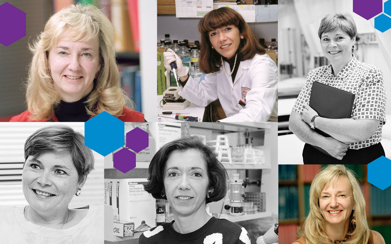 collage of photos of women scientists