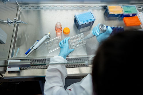 woman in lab